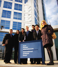 In 2011, students visited the International Criminal Court in the Netherlands.